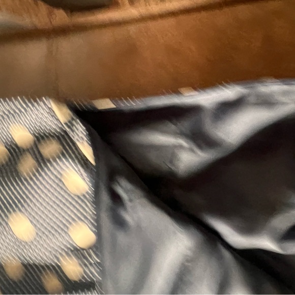 The Limited sz 2 navy blue/cream polka dot strapless dress! Vintage petite - Picture 9 of 16